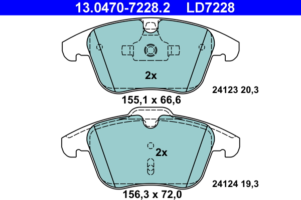 Placute frana ATE 13.0470-7228.2