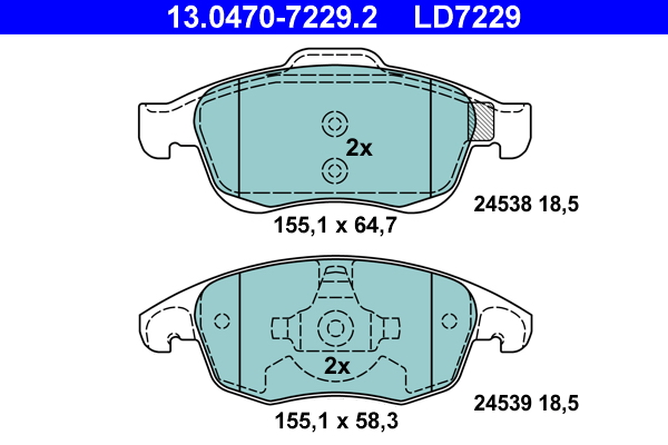 Placute frana ATE 13.0470-7229.2