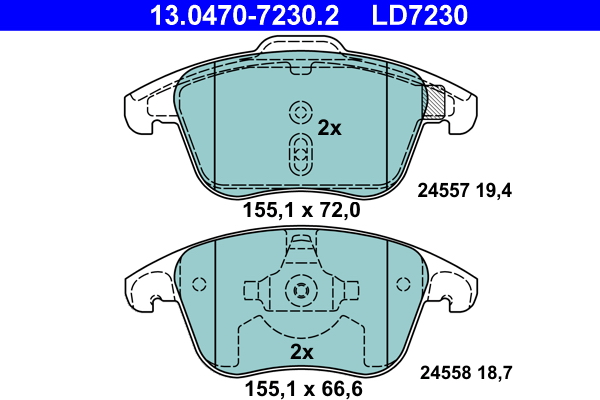 Placute frana ATE 13.0470-7230.2