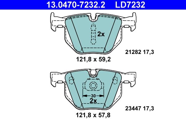 Placute frana ATE 13.0470-7232.2