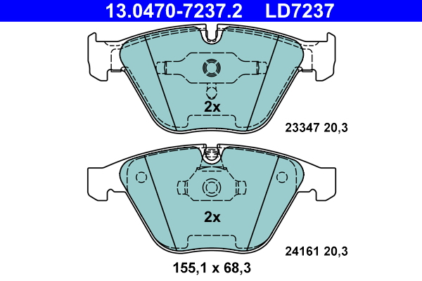 Placute frana ATE 13.0470-7237.2