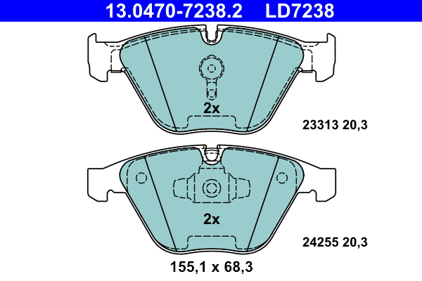 Placute frana ATE 13.0470-7238.2