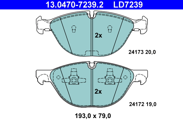 Placute frana ATE 13.0470-7239.2