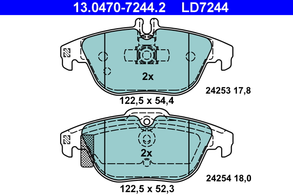 Placute frana ATE 13.0470-7244.2