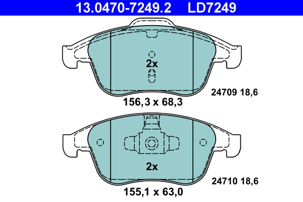 Placute frana ATE 13.0470-7249.2