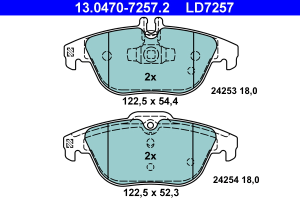 Placute frana ATE 13.0470-7257.2