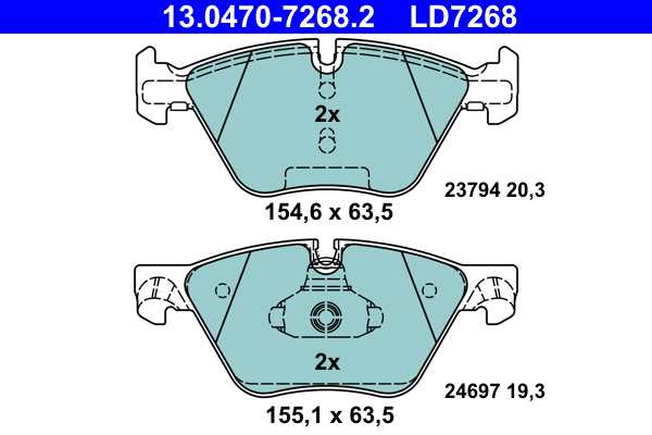Placute frana ATE 13.0470-7268.2