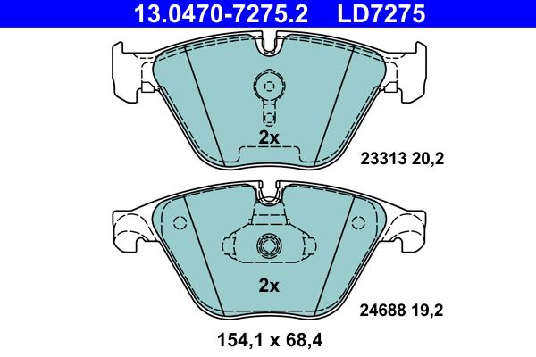 Placute frana ATE 13.0470-7275.2