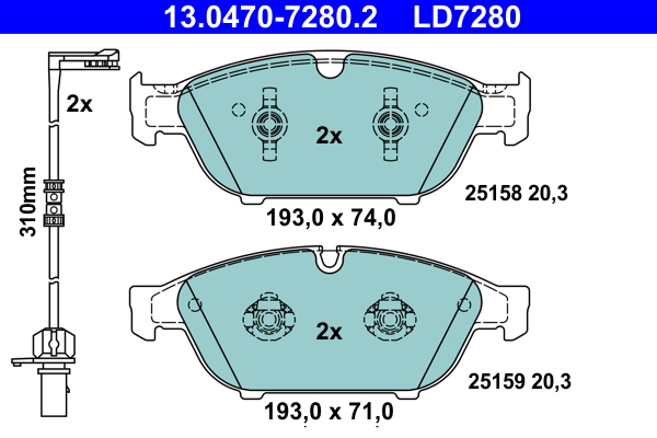 Placute frana ATE 13.0470-7280.2