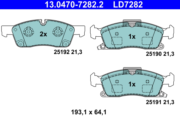 Placute frana ATE 13.0470-7282.2