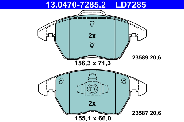 Placute frana ATE 13.0470-7285.2