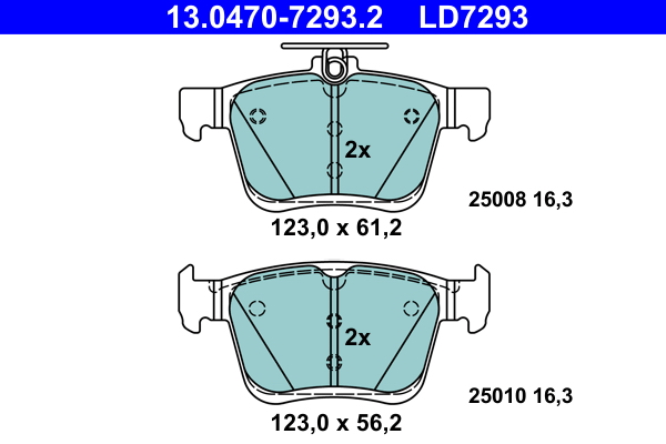 Placute frana ATE 13.0470-7293.2