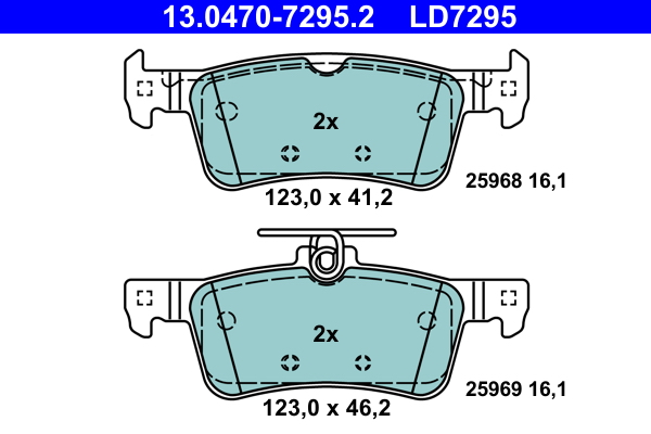 Placute frana ATE 13.0470-7295.2