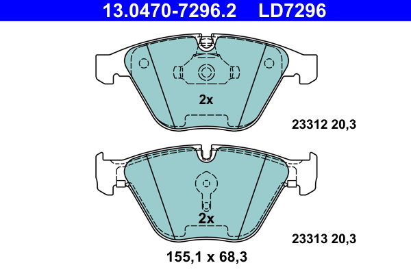 Placute frana ATE 13.0470-7296.2