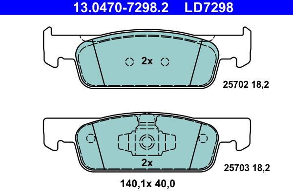 Placute frana ATE 13.0470-7298.2