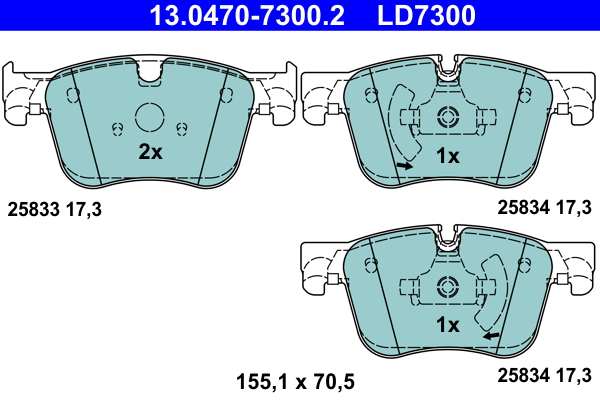 Placute frana ATE 13.0470-7300.2