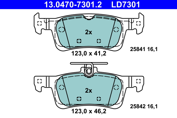 Placute frana ATE 13.0470-7301.2