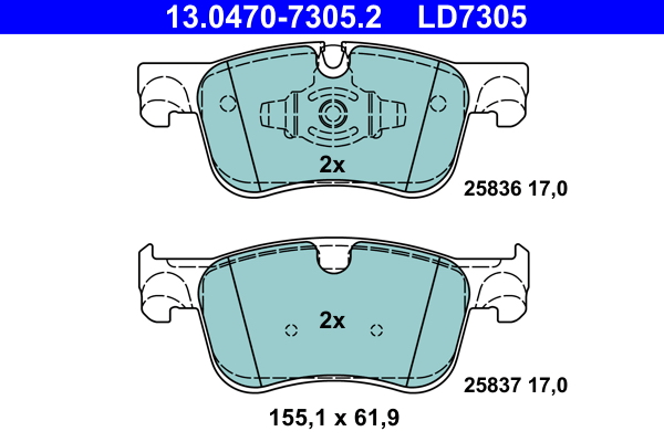 Placute frana ATE 13.0470-7305.2