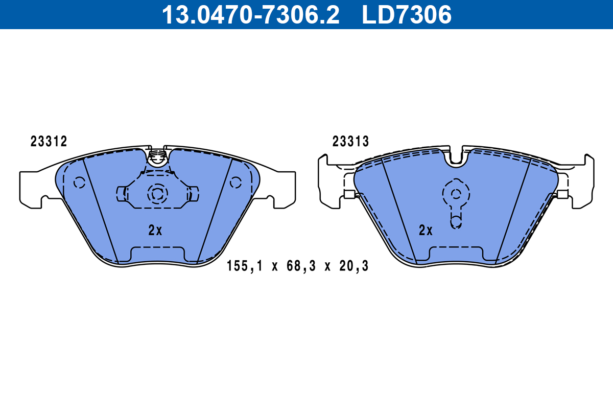 Placute frana ATE 13.0470-7306.2