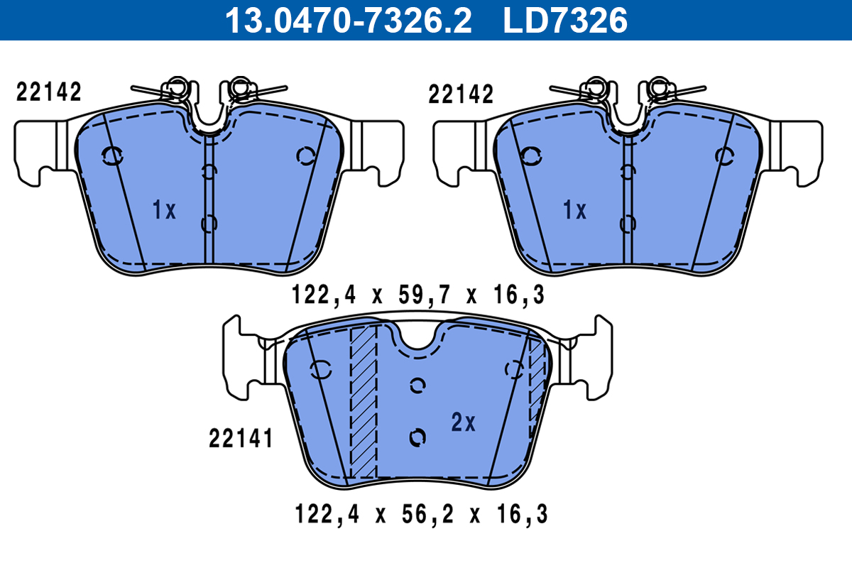 Placute frana ATE 13.0470-7326.2