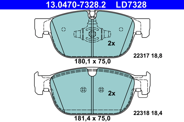 Placute frana ATE 13.0470-7328.2