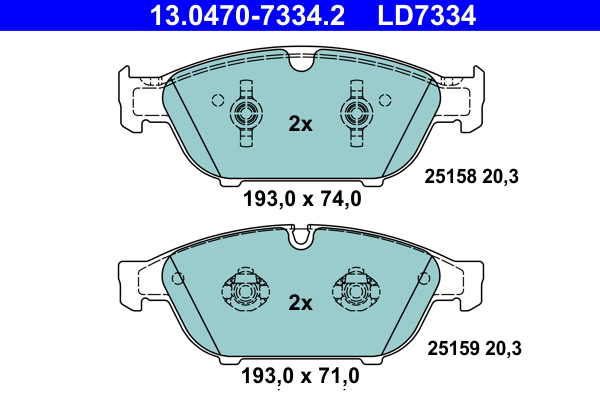 Placute frana ATE 13.0470-7334.2