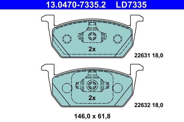 Placute frana ATE 13.0470-7335.2