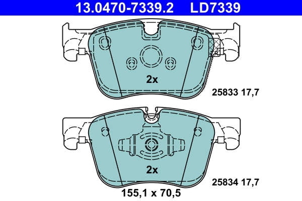 Placute frana ATE 13.0470-7339.2