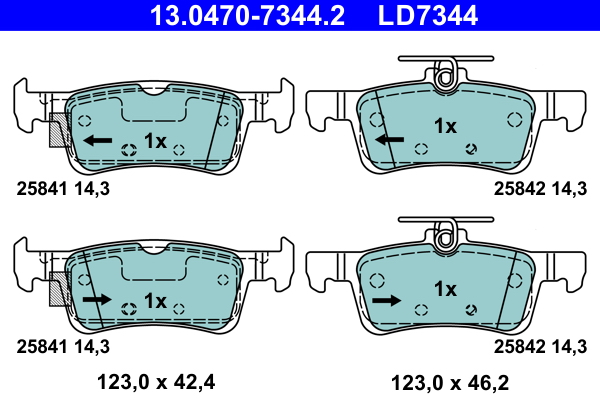 Placute frana ATE 13.0470-7344.2
