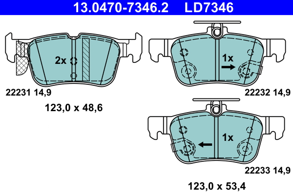 Placute frana ATE 13.0470-7346.2