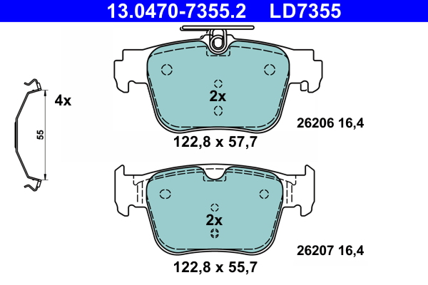 Placute frana ATE 13.0470-7355.2