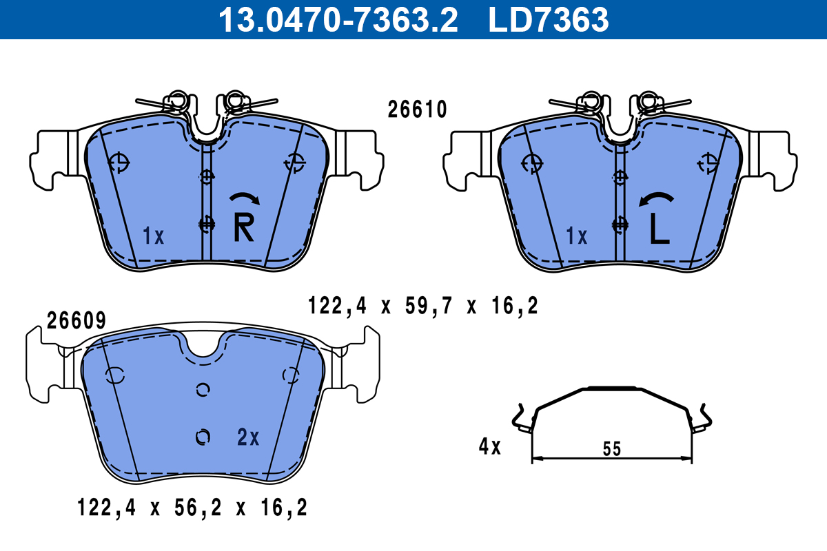 Placute frana ATE 13.0470-7363.2
