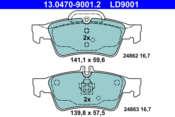 Placute frana ATE 13.0470-9001.2
