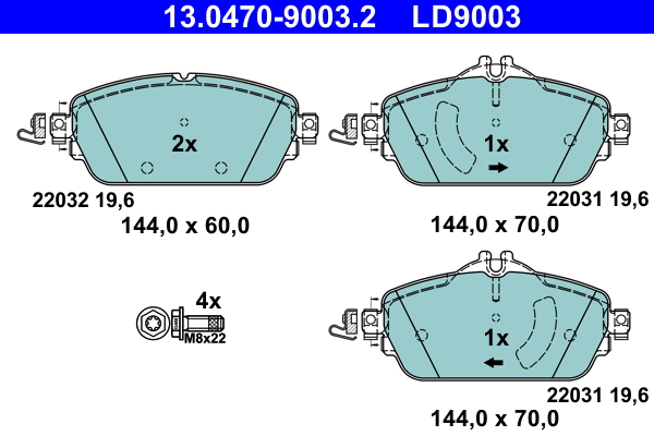 Placute frana ATE 13.0470-9003.2