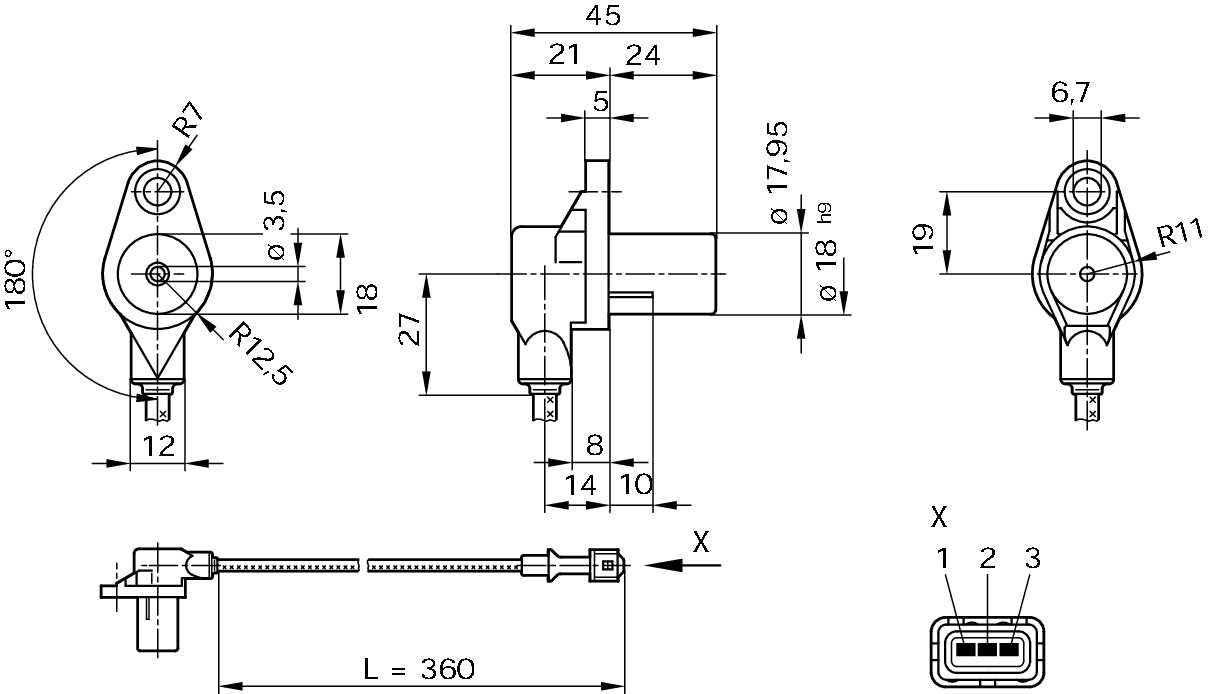Senzor impulsuri arbore cotit BOSCH 0261210104