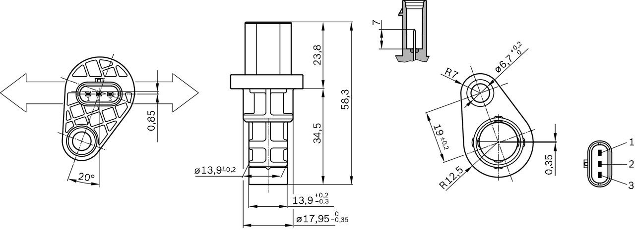 Senzor impulsuri arbore cotit BOSCH 0261210318