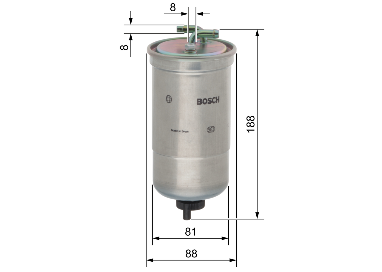 Filtru combustibil BOSCH 0450906442
