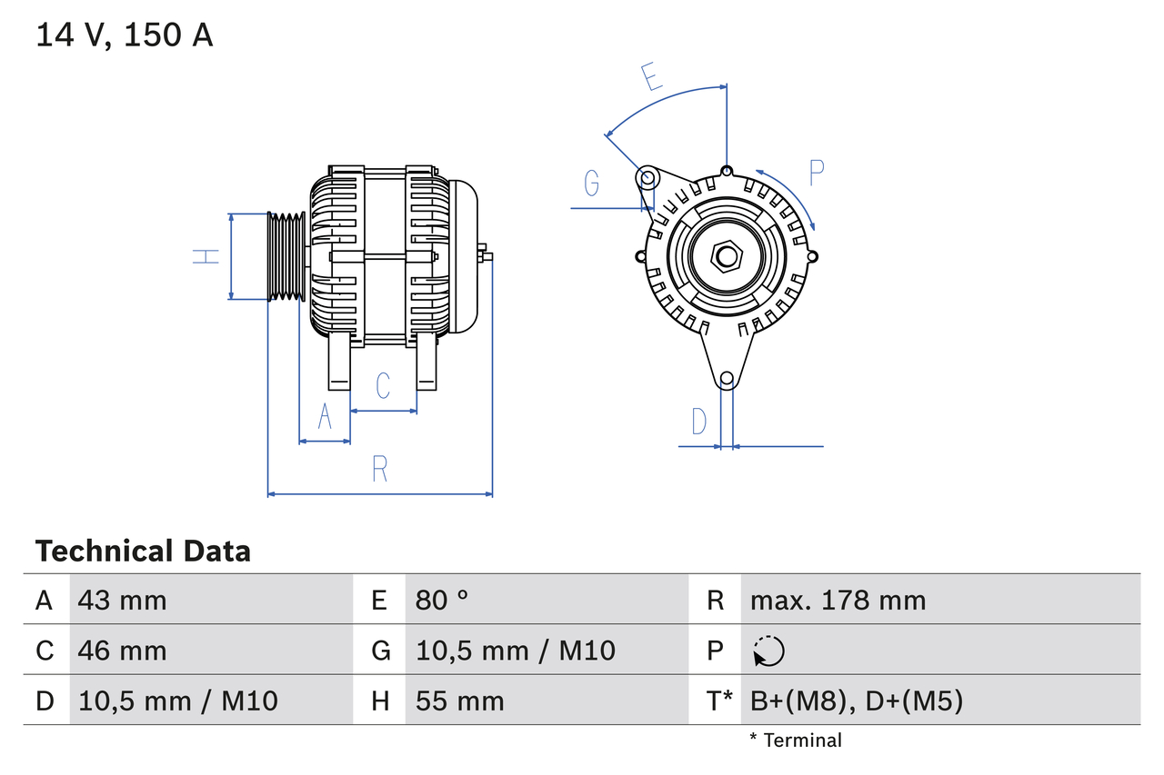 Alternator BOSCH 0 986 041 930