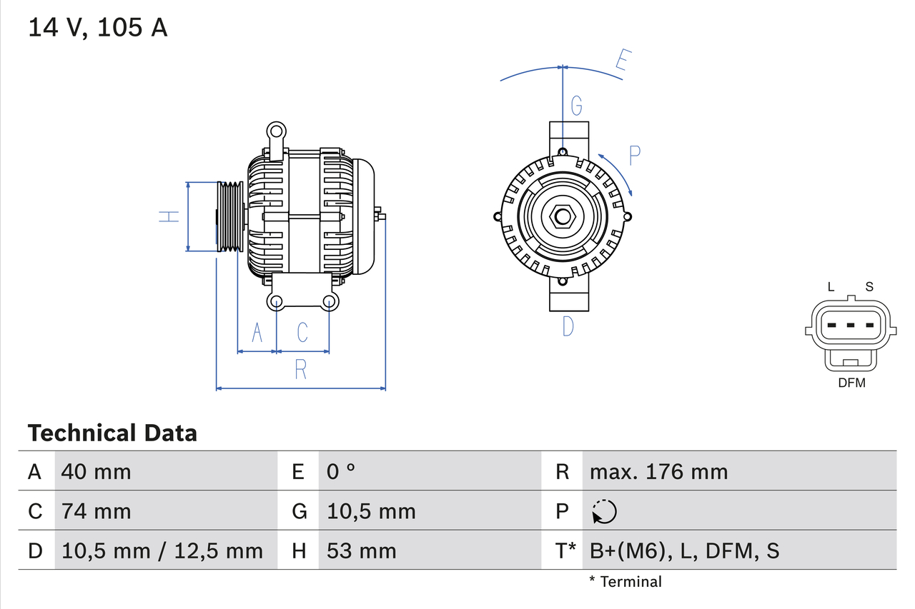 Alternator BOSCH 0 986 042 790