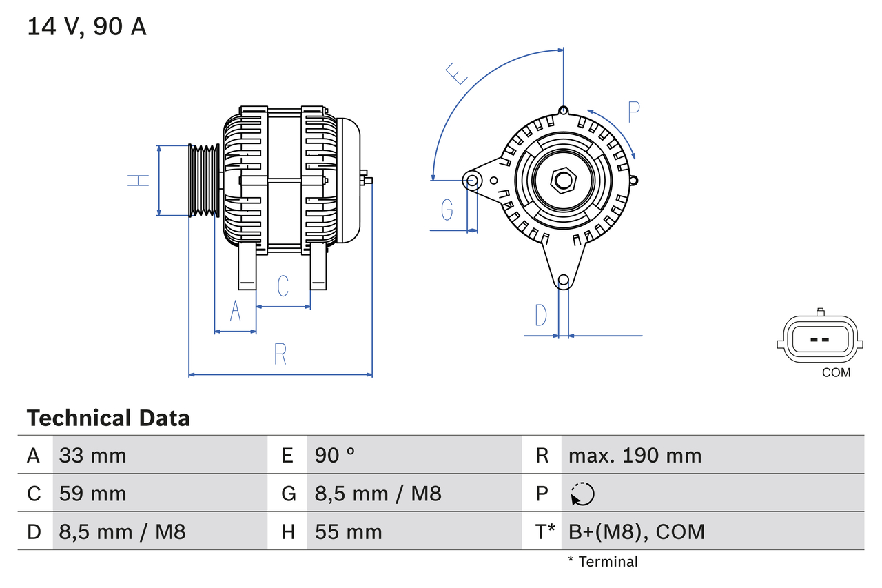 Alternator BOSCH 0 986 046 440