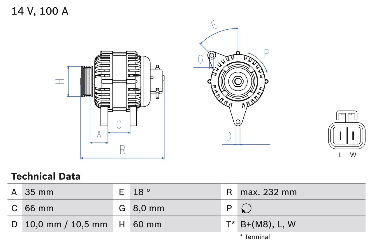 Alternator BOSCH 0 986 048 340