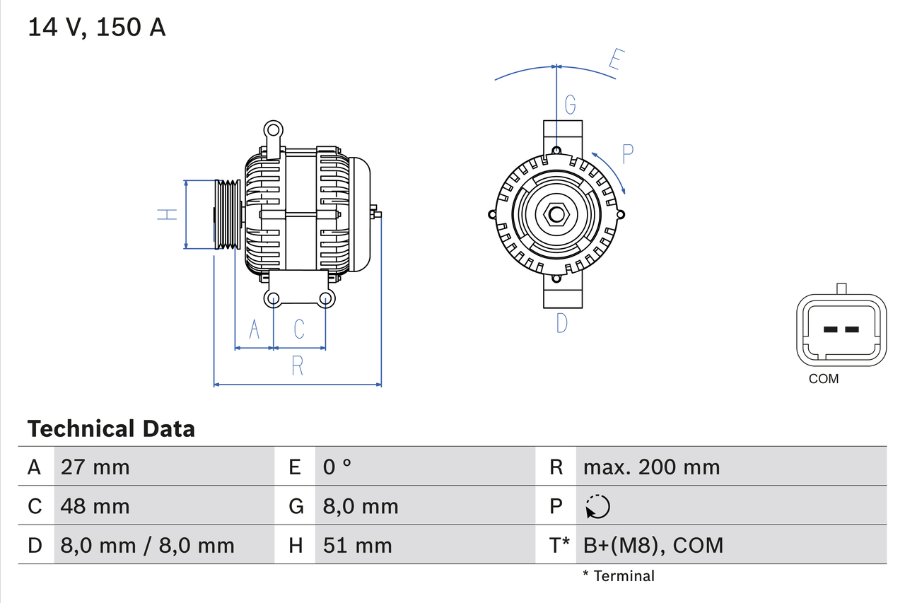 Alternator BOSCH 0 986 048 740