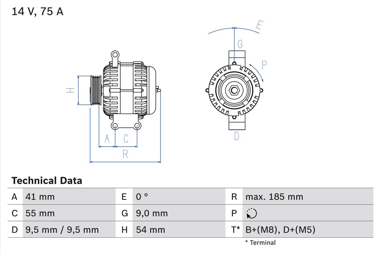 Alternator BOSCH 0 986 048 781