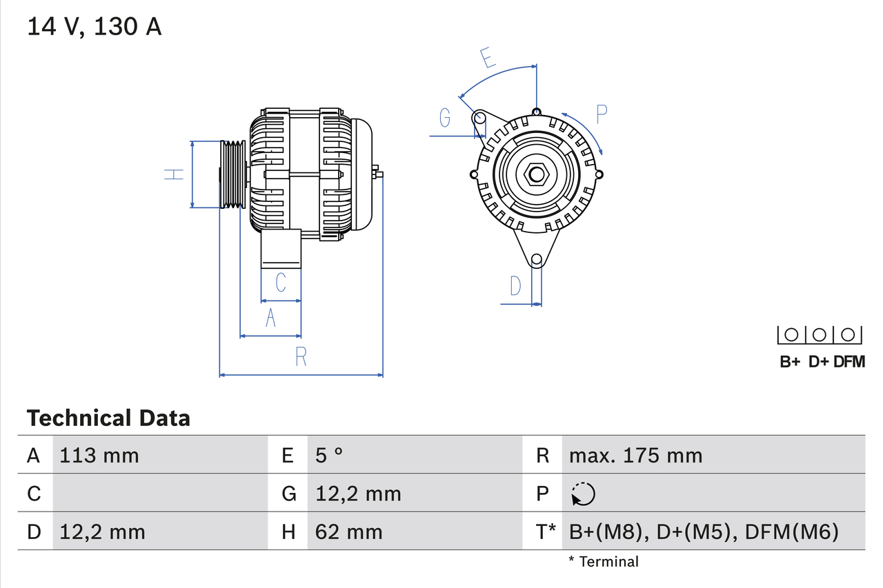 Alternator BOSCH 0 986 048 801