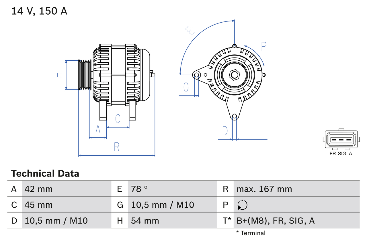 Alternator BOSCH 0 986 049 071