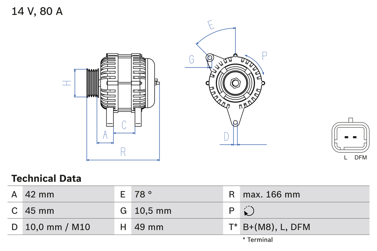 Alternator BOSCH 0 986 049 560