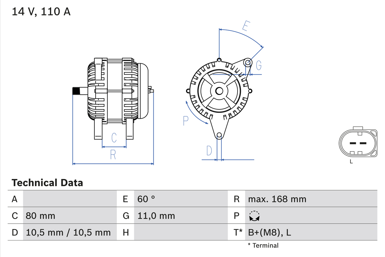 Alternator BOSCH 0 986 080 060