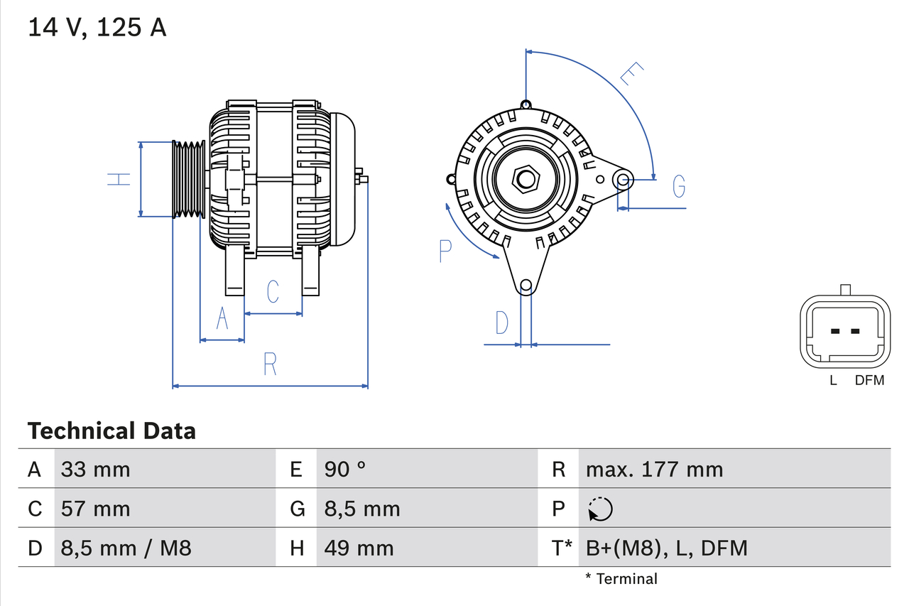Alternator BOSCH 0 986 080 270