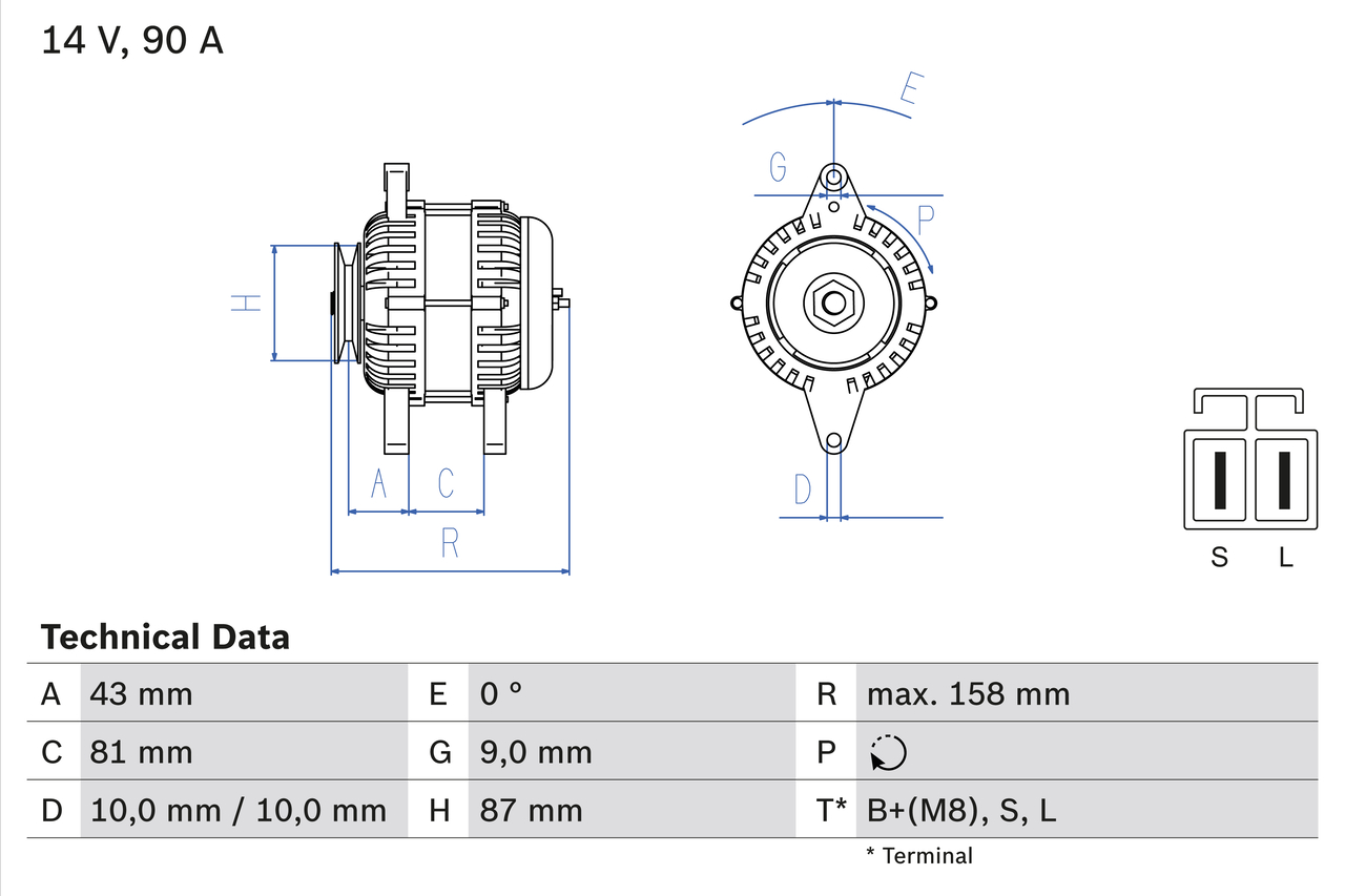 Alternator BOSCH 0 986 080 430