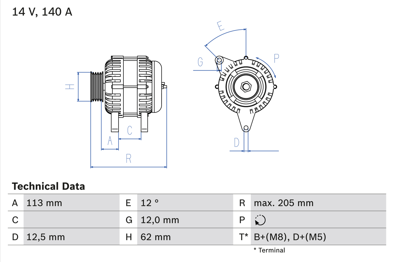 Alternator BOSCH 0 986 082 620